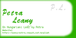 petra leany business card